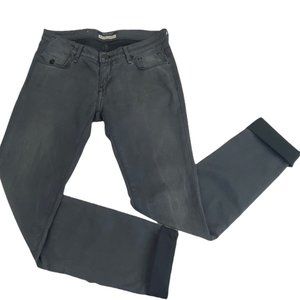 Distressed  Black Stretch Skinny Jeans size 28